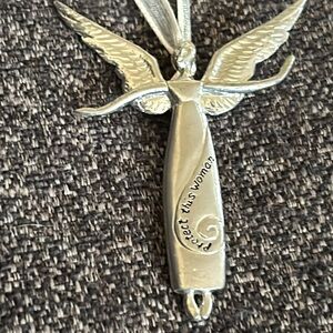 Silvertone Angel Ornament/Pin